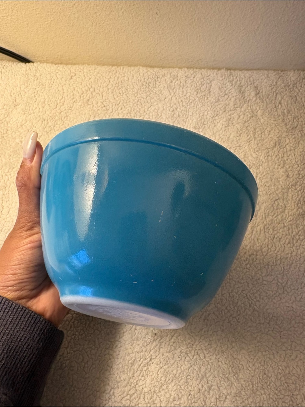 Pyrex 401 1 1/2 PT Mixing Bowl Primary Blue - Picture 3 of 6